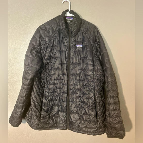 Patagonia Jackets & Blazers - Patagonia Black Puffer Jacket XXL Regular Full Zip Mid-Length Lightweight Woman